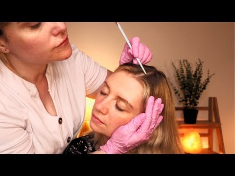 ASMR Real Person Scalp Check & Dandruff Removal | Flaky Scalp Inspection