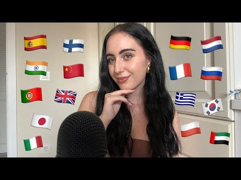 ASMR ~ “HELLO” IN DIFFERENT LANGUAGES #asmr 