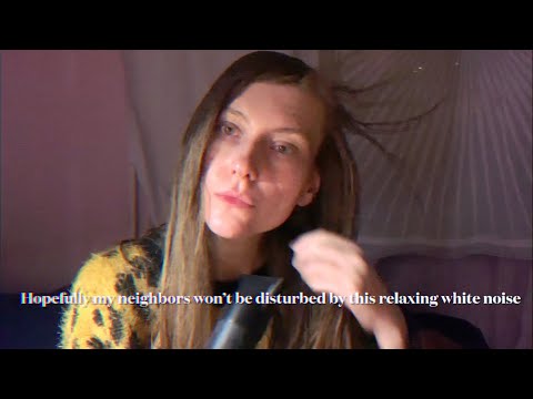 ASMR Late Night Blow Drying and Brushing Hair