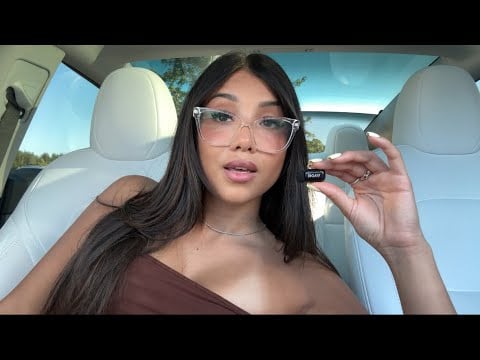 ASMR| Mouth Sounds In The Car ☀️NO AC 🥵