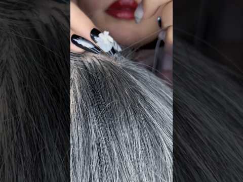 Gray hair plucking #asmr #satisfying #visualtingle #relax #tingles #oddlysatisfying