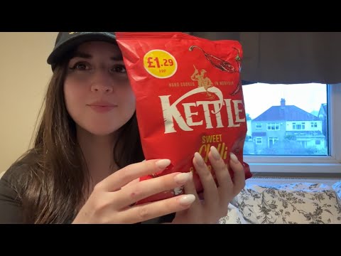 ASMR eating Norwich Kettle Chips 🇬🇧
