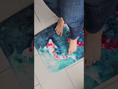 ASMR Barefoot on my new mat 👣 #asmr  #relax #foot #triggersforsleep