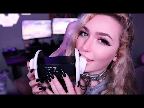 slow gentle ear licking, ear eating & kisses | ASMR