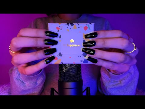 Sensitive, Up-Close Tapping & Scratching w/ Long Nails & Gold Rings ~ ASMR