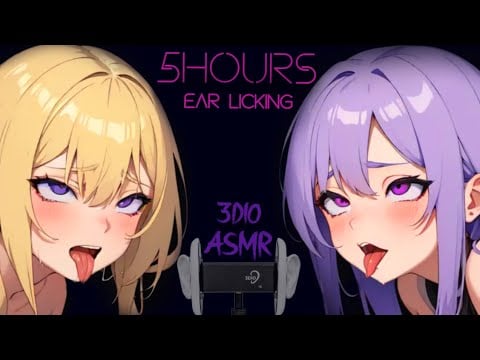 【5 HOURS】ASMR - Slow Ear Licking for Deep Rest 😴 (No Talking · 3DIO)