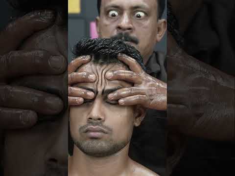 The Big Eyes Barber Very Hard Massage ASMR | Neck Crack | Ear Crack | Nasal Bridge Crack #shorts