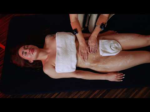 ASMR: Stomach Massage with Stress Relief Cream for Santa