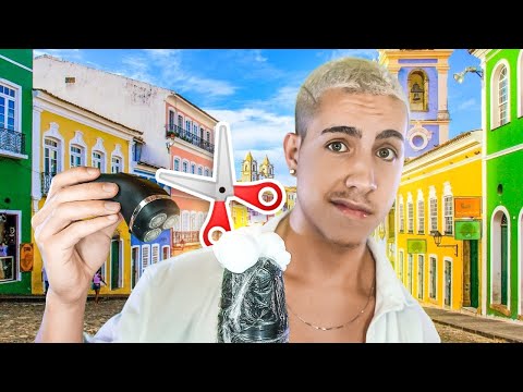 ASMR BARBEIRO BAIANO FAZENDO SUA BARBA ✂️💈