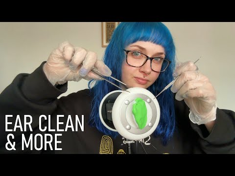 ASMR Ear Cleaning (Putty Removal), Exfoliation Massage & Taking Measurements (BINAURAL)