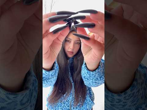 Nail tapping in the SNOW! ❄️ #asmr