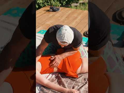 Phenomenal stretching and painful massage for Anna #chiropractor