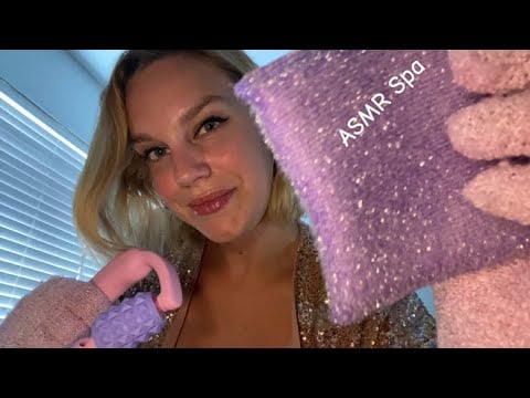[ASMR] Magical Spa RP with Exfoliating Gloves + Spiky Rollers ( Pampering And Massaging you)