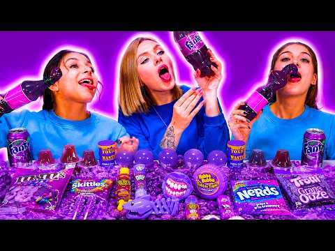 ASMR Eating Purple, Pink Gummy Eyeballs Jelly Shooter Compilation
