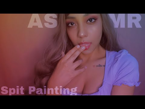 ASMR TIRANDO TINTA do seu ROSTO, SPIT PAINTING, BANHO de GATO, SONS de BOCA MOLHADO 😛