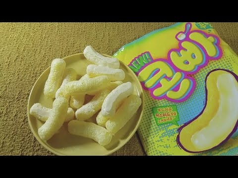 ASMR: Banana choco snack 콘빠 바나나 과자 이팅사운드 먹방 Banana Cream chocolate Eating Sounds Mukbang