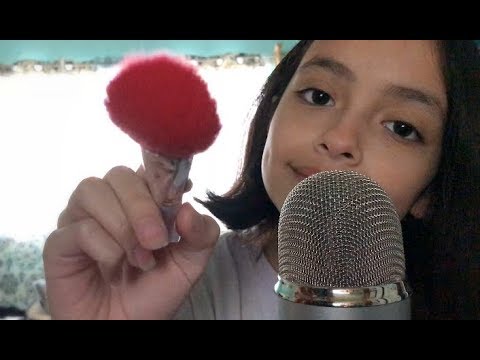 ASMR Face Brushing & Inaudible Whispering