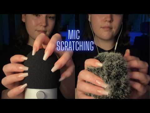 ASMR Mic Scratching on Foam & Fluffy Mic Cover (No Talking)