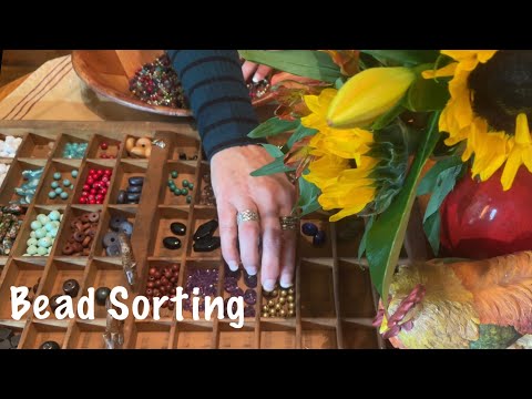 ASMR Sorting & Organizing Beads (No talking Only) Rummaging through jewelry making beads.