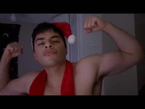 ASMR Christmas spit painting edition