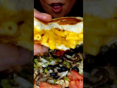 Little Caesars Mac & cheese puffs #asmr #pizza #cheese #food #foodie