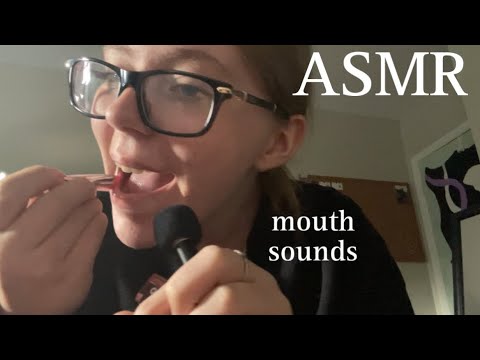 ASMR mouth sounds (with lipgloss and mini mic)