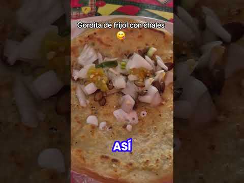 gordita de frijol con chales #comidamexicana #recetas