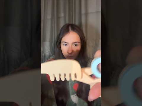 ASMR- Wooden haircut 💇🏻‍♀️ #asmr #fastasmr #haircut