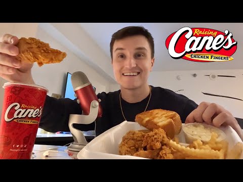 ASMR | Raising Canes Chicken Tenders Mukbang 🐔🍟 (eating sounds)