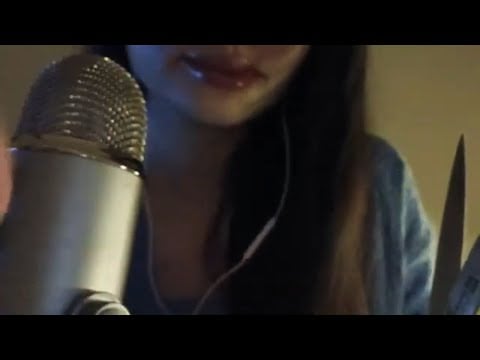 ASMR  Face Touching & Plucking (with Mouth Sounds)
