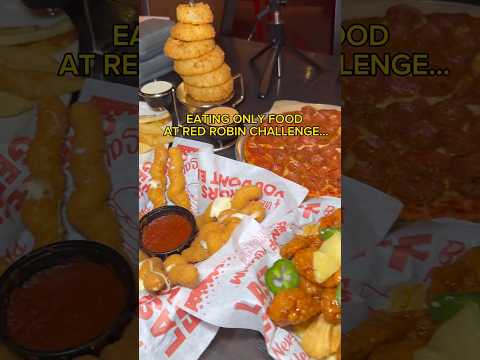 EATING RED ROBIN FRIED FOOD FEAST #shorts #viral #mukbang