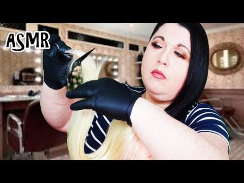 ASMR Sleep Inducing Haircut (NO TALKING) (Hair Brushing, Gloves, Spray Sounds, Combing, Hair Play)