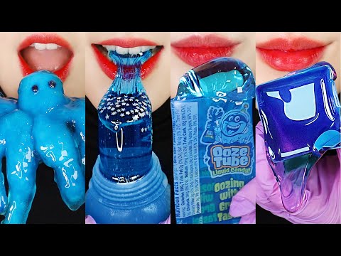 1HOUR EMOJI EATING ASMR FOR SLEEP, MINECRAFT FOOD, OOZE TUBE CANDY, WAX CANDY MUKBANG ASMR 🌌