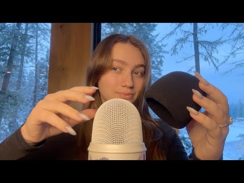 ASMR Bare/Foam Mic Scratching + mouth sound assortment (No Talking)
