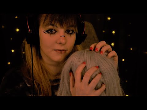 ASMR | Realistic Scalp Scratching, Head Massage, Hair Brushing, no talking, rain sounds