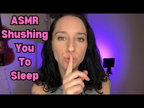 ASMR Shushing You To Sleep❤️[finger flutters & close whispers]