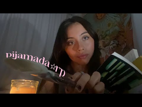 te relajo en una pijamada | skincare rp, soft spoken, lectura susurrada, humming