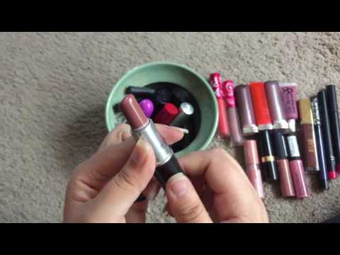 ASMR**LIPSTICK RUMMAGING, NO TALKING, TAPPING, OPENING LIPSTICK LIDS