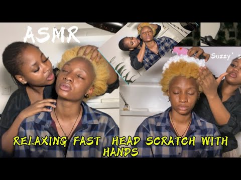 ASMR💫RELAXING FAST HEAD SCRATCH WITH HANDS 