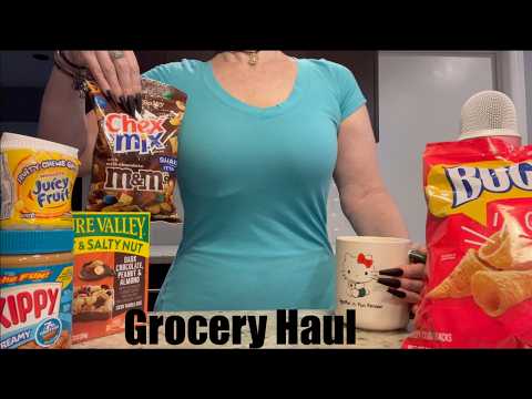 ASMR Gum Chewing Grocery Haul Video | Amazing Deals!!! Whispered