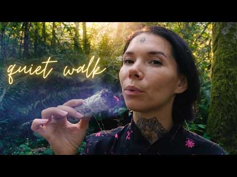 ASMR Self-Massage in the Forest | Quiet Speaking & Nature Sounds