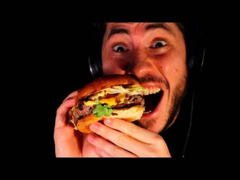 ASMR MUKBANG BURGER BUFFALO GRILL