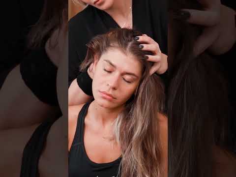 ASMR relaxing neck and facial massage for girl Lilia #asmrmassage