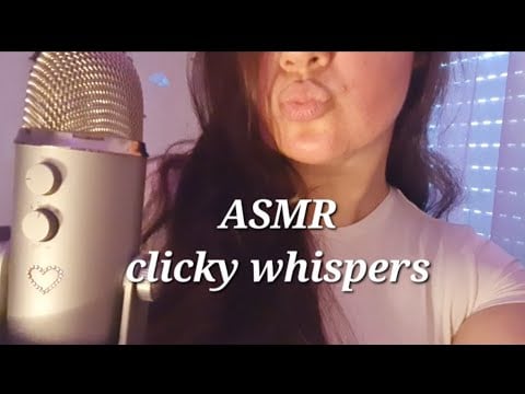 ASMR repeating "clickity click" with mic brushing // clicky whispers
