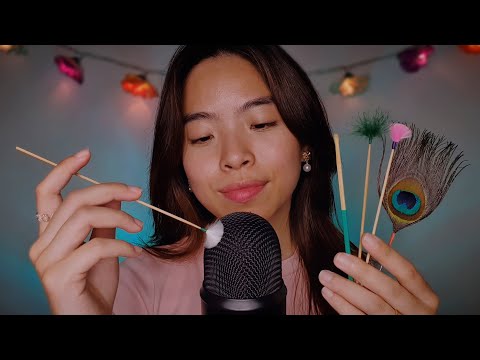 ASMR Delicate Ear Attention with Ear Cleaning Feathers 🪶 Gentle Mic Brushing & Scratching For Sleep