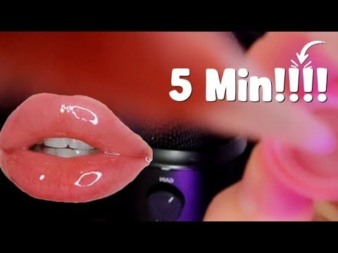 ASMR Mouth Sounds, Spit Painting 💋💦💦Hand Movements in 5 MINUTES !!!! (No Talking)