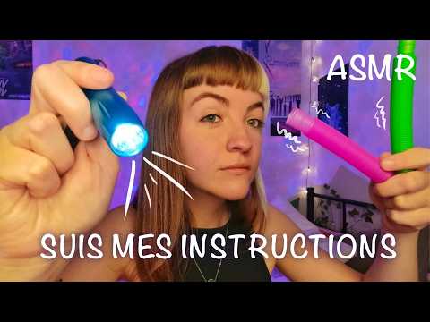 ASMR | SUIS MES INSTRUCTIONS POUR T'ENDORMIR  (visuelles et auditives)