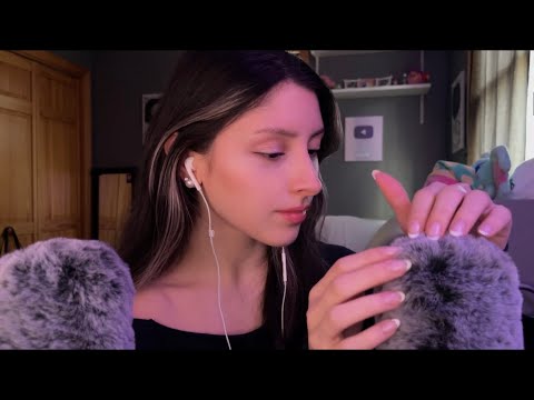 ASMR Relax with Binaural Fluffy Mics ☁️~ ear to ear sounds, whispers, & more :)