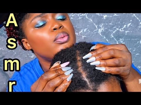 ASMR ✨ INTENSE Afro Comb Hair Parting, Vitamin E Ear Cleaning & Gentle Scalp Scratching | Deep sleep