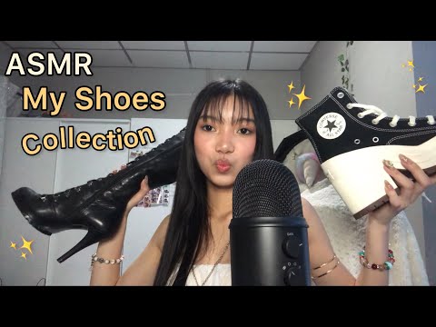 ASMR|All of my SHOES Collection👟👢👠~asmr elle~